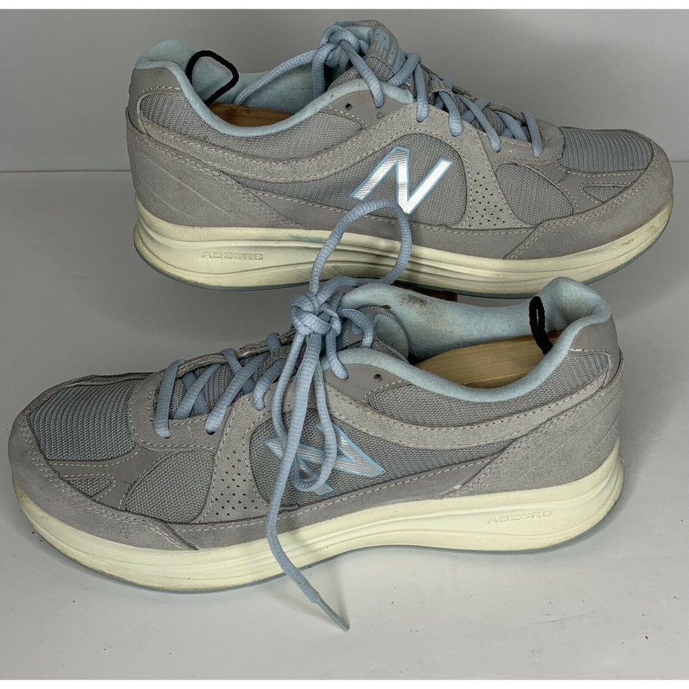 NEW BALANCE 877 Gray Blue Running Walking Comfort